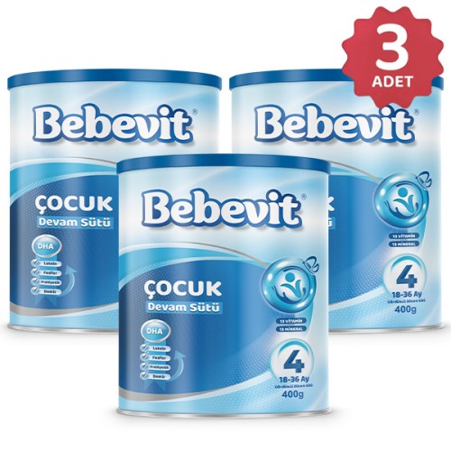 Bebevit 4 Çocuk Devam Sütü 400 gr x 3 Adet