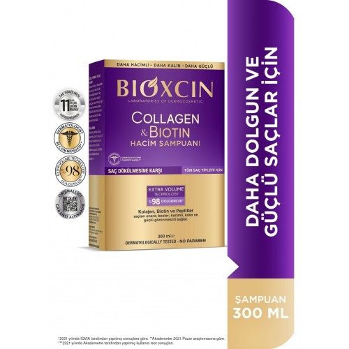 Bioxcin Collagen & Biotin Ekstra Hacim Dolgunlaştırıcı Şampuan 300 ml