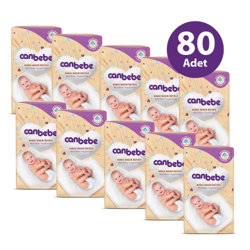 Canbebe Bebek Bakım Örtüsü 60x60 cm 8 li x 10 Adet