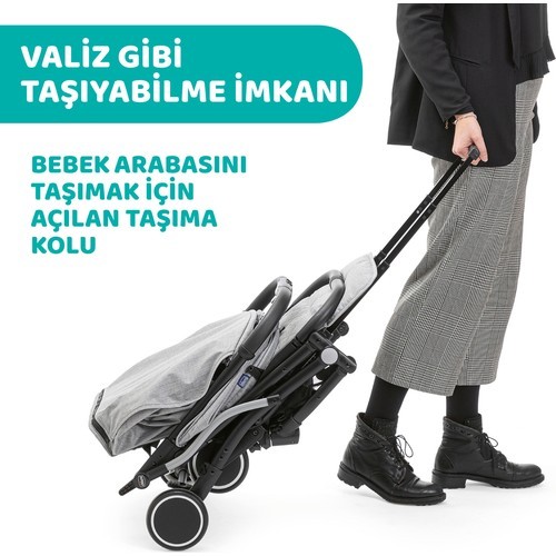 Chicco Trolleyme Bebek Arabası - Light Gri Chicco Trolleyme Bebek Arabası - Light Gri