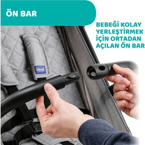 Chicco Trolleyme Bebek Arabası - Light Gri Chicco Trolleyme Bebek Arabası - Light Gri