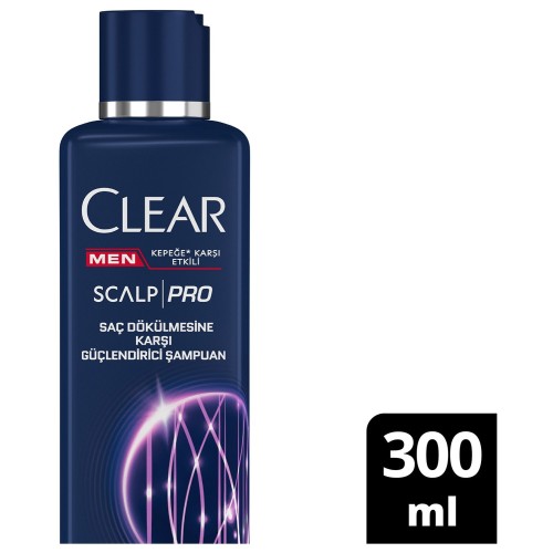 Clear Men Scalp Pro Saç Dökülmesine Karşı Güçlendirici Şampuan 300 ml Clear Men Scalp Pro Saç Dökülmesine Karşı Güçlendirici Şampuan 300 ml