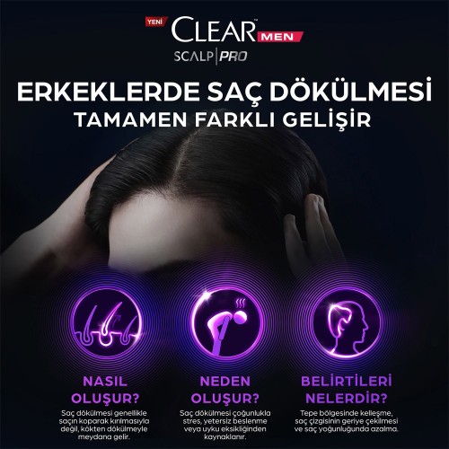 Clear Men Scalp Pro Saç Güçlendirici Şampuan 300 ml x 2 Adet