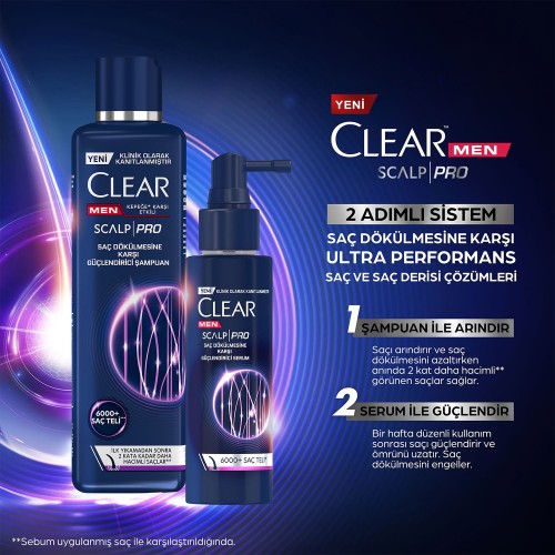 Clear Men Scalp Pro Saç Güçlendirici Şampuan 300 ml x 2 Adet
