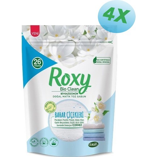 Dalan Roxy Bio Clean Matik Toz Sabun Bahar Çiçekleri 800 gr x 4 Adet