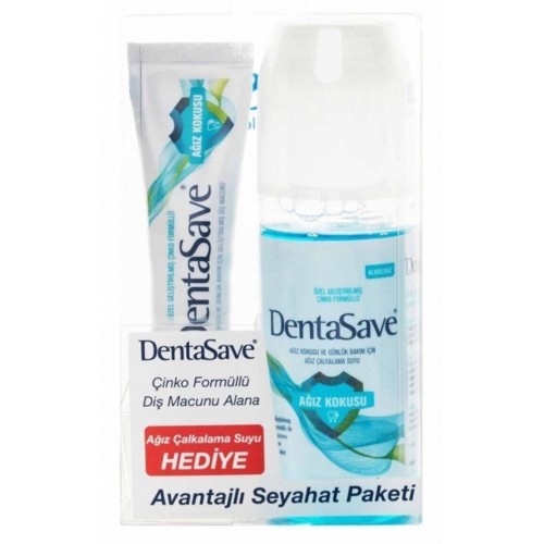 Dentasave Çinko Formüllü Diş Macunu + Ağız Bakım Suyu Seyahat Paketi