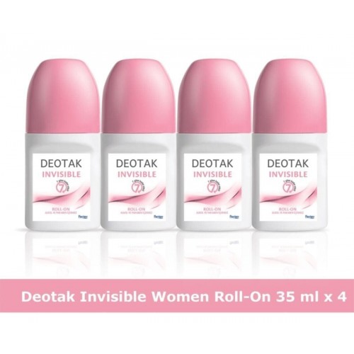 Deotak İnvisible Roll-On Deodorant 35 ml x 4 Adet