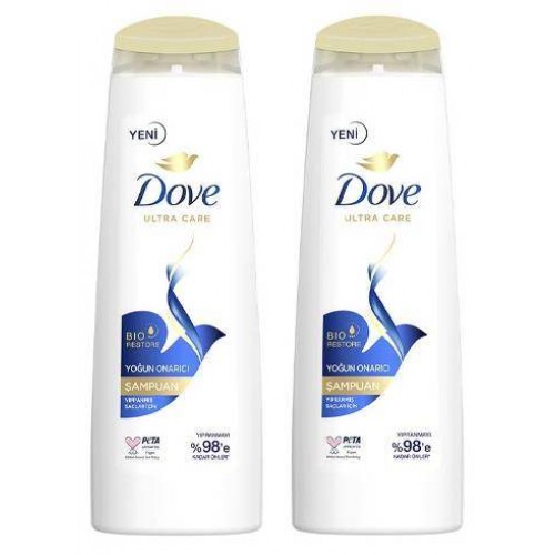 Dove Yoğun Onarıcı Yıpranmış Saçlar İçin Şampuan 400 ml x 2 Adet