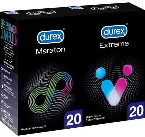 Durex Maraton Prezervatif 20 li + Extreme 20 li