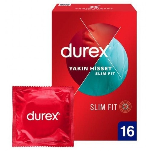 Durex Yakın Hisset Slim Fit Kondom 16 lı