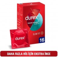 Durex Yakın Hisset Slim Fit Kondom 16 lı