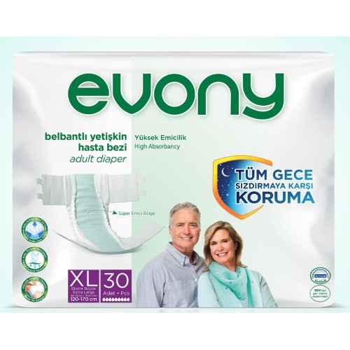 Evony Belbantlı Yetişkin Hasta Bezi Ekstra Large 30 lu