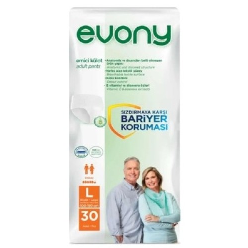 Evony Unisex Emici Külot Large 30 lu