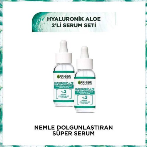 Garnier Hyaluronik Aloe Nemlendirici Süper Serum 30 ml x 2 Adet Garnier Hyaluronik Aloe Nemlendirici Süper Serum 30 ml x 2 Adet