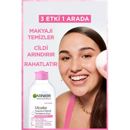 Garnier Micellar Kusursuz Makyaj Temizleme Suyu 400 ml x 2 Adet
