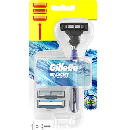 Gillette Mach3 Start Tıraş Makinesi + 3 Yedek Tıraş Bıçağı Gillette Mach3 Start Tıraş Makinesi + 3 Yedek Tıraş Bıçağı