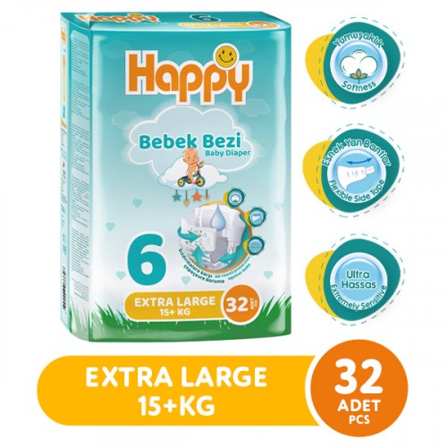 Happy Bebek Bezi Extra Large 6 No 32 li