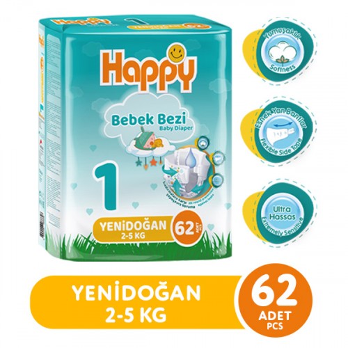 Happy Bebek Bezi Yenidoğan 1 No 62 li