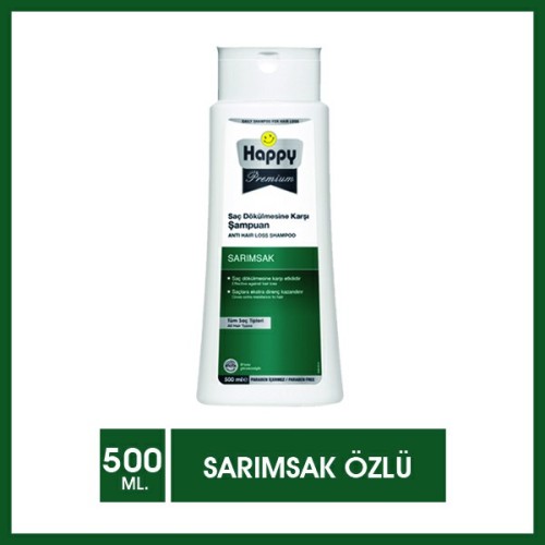Happy Premium Sarımsak Özlü Saç Dökülmesine Karşı Şampuan 500 ml