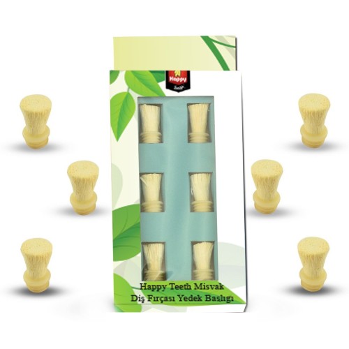 Happy Teeth Misvak Diş Fırçası Yedek Başlığı 6 lı