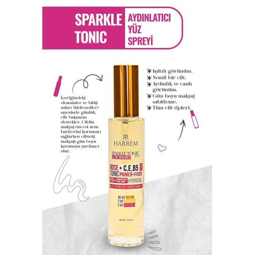 Harrem Sparkle Tonik Aydınlatıcı Yüz Spreyi 50 ml