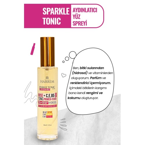 Harrem Sparkle Tonik Aydınlatıcı Yüz Spreyi 50 ml