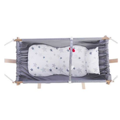 Holmen Fethiye Cibinlikli Ahşap Bebek Hamağı - Gri Holmen Fethiye Cibinlikli Ahşap Bebek Hamağı - Gri