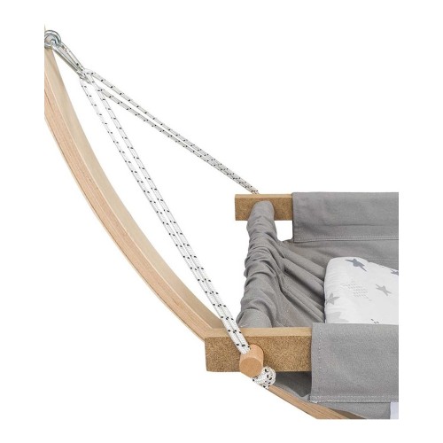 Holmen Fethiye Cibinlikli Ahşap Bebek Hamağı - Gri Holmen Fethiye Cibinlikli Ahşap Bebek Hamağı - Gri