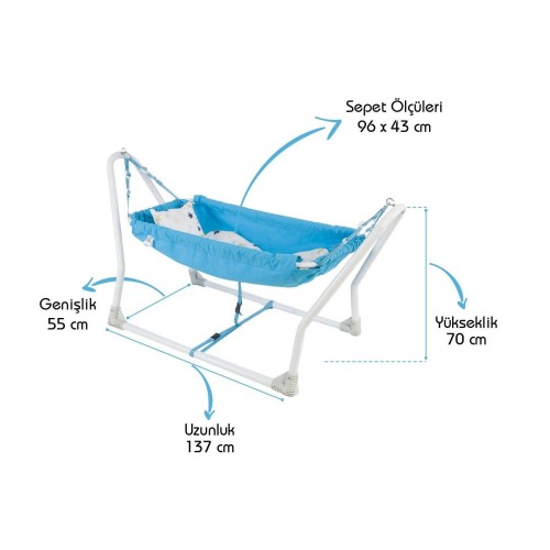 Holmen Milas Bebek Hamağı - Gri