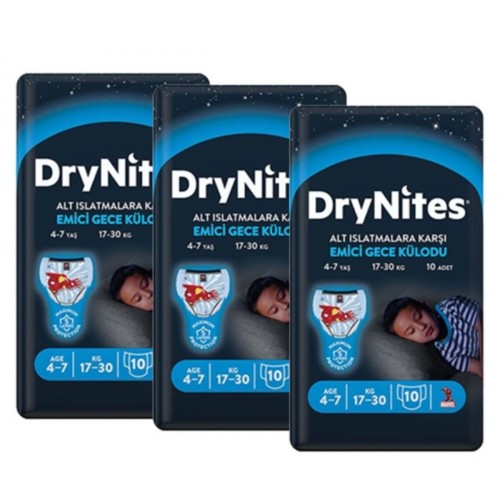 Huggies Dry Nites Erkek Gece Külodu Small 10 lu x 3 Adet