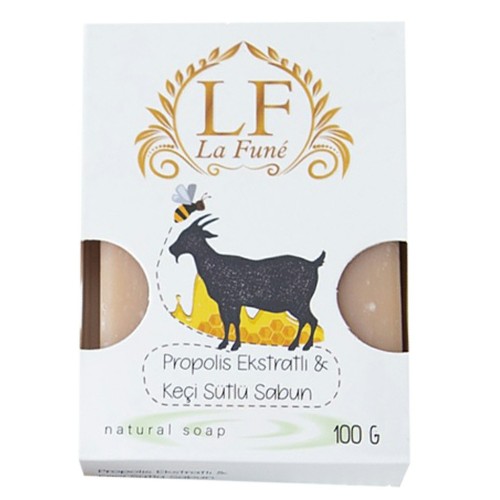 Lafune Propolis Ekstratlı Keçi Sütlü Doğal Yüz ve Vücut Sabunu 100 gr