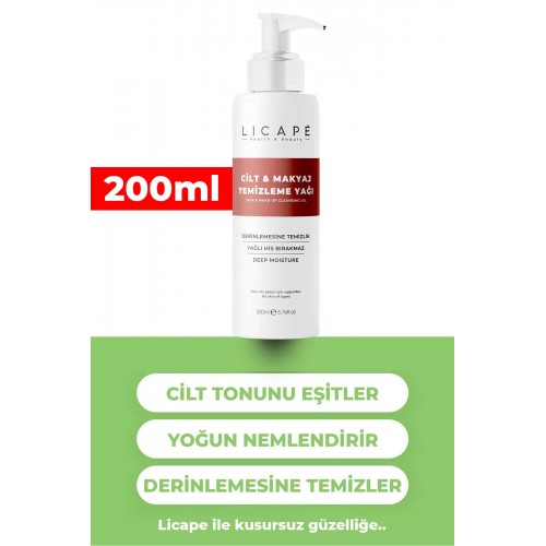 Licape İki Aşamalı Cilt ve Makyaj Temizleme Yağı 200 ml