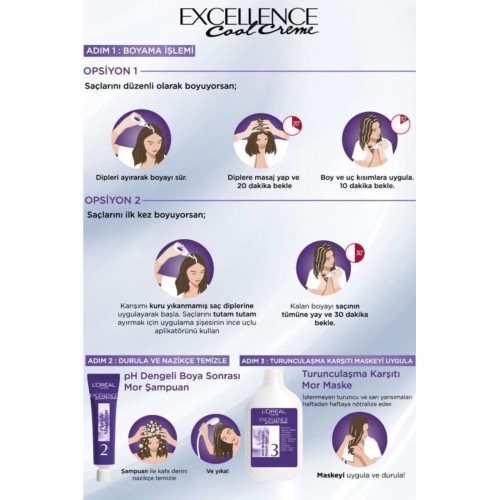 Loreal Paris Excellence Cool Creme 7.11 Ekstra Küllü Kumral Saç Boyası Loreal Paris Excellence Cool Creme 7.11 Ekstra Küllü Kumral Saç Boyası