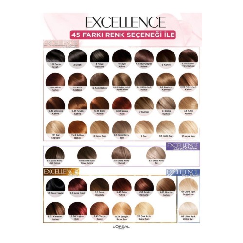 Loreal Paris Excellence Cool Creme 7.11 Ekstra Küllü Kumral Saç Boyası Loreal Paris Excellence Cool Creme 7.11 Ekstra Küllü Kumral Saç Boyası