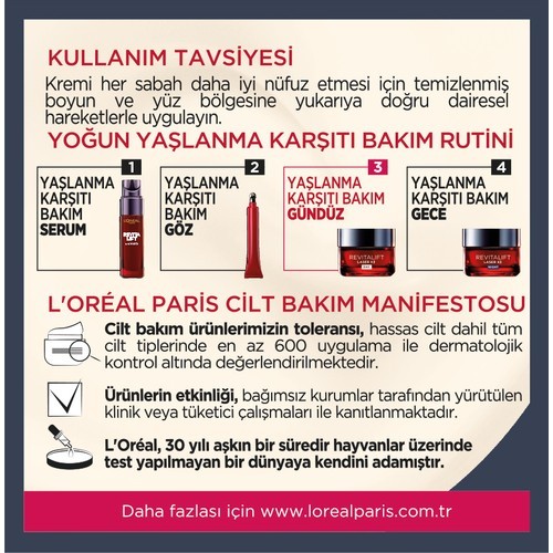 Loreal Paris Revitalift Lazer Yaşlanma Karşıtı Gündüz Kremi 50 ml Loreal Paris Revitalift Lazer Yaşlanma Karşıtı Gündüz Kremi 50 ml