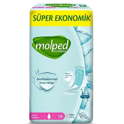 Molped Extra Hijyen Uzun Süper Ekonomik Ped 18 li