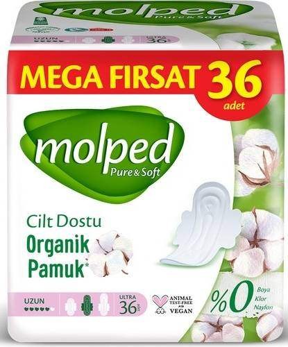 Molped Pure Soft Mega Hijyenik Ped Uzun Ultra 36 lı