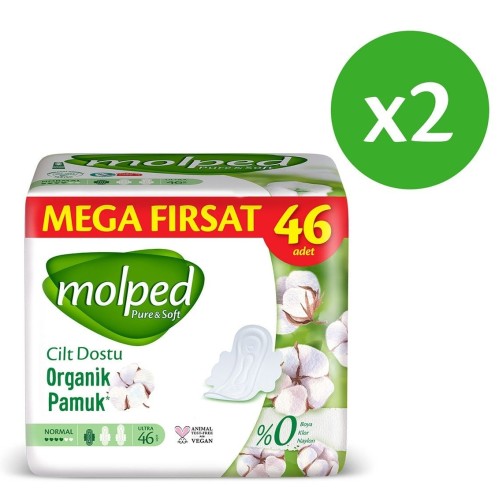 Molped Pure Soft Mega Hijyenik Ped Normal Ultra 46 lı x 2 Adet