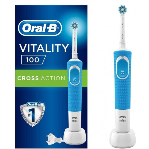 Oral-B  D100 Şarj Edilebilir Diş Fırçası Cross Action Mavi