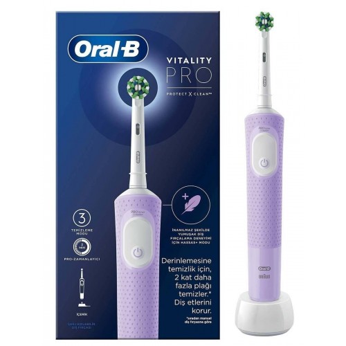 Oral-B Vitality Pro Lila Protect X Clean Şarjlı Diş Fırçası