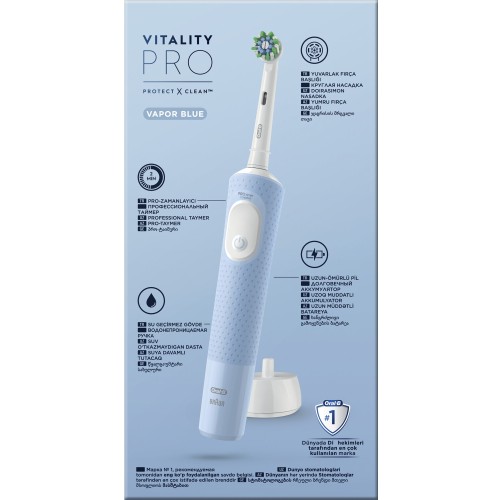 Oral-B Vitality Pro Mavi Protect X Clean Şarjlı Diş Fırçası