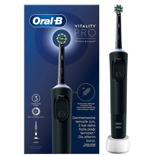 Oral-B Vitality Pro Siyah Protect X Clean Şarjlı Diş Fırçası