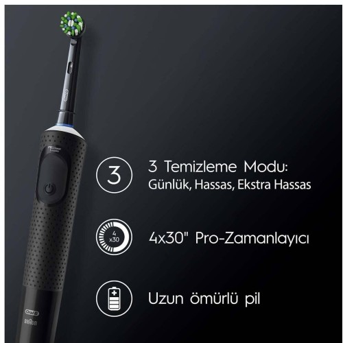 Oral-B Vitality Pro Protect X Clean Siyah+Lila Şarjlı Diş Fırçası 2 li Oral-B Vitality Pro Protect X Clean Siyah+Lila Şarjlı Diş Fırçası 2 li
