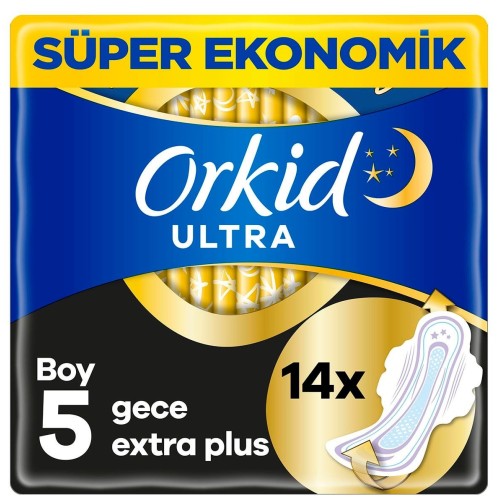 Orkid Ultra Gece Extra Plus Hijyenik Ped 14 lü