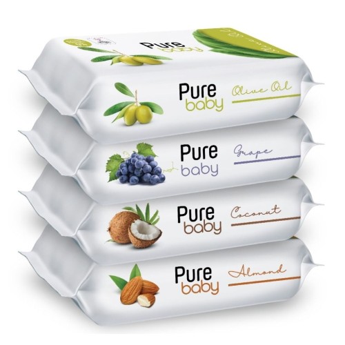 Pure Baby Islak Mendil 50 li x 12 Adet
