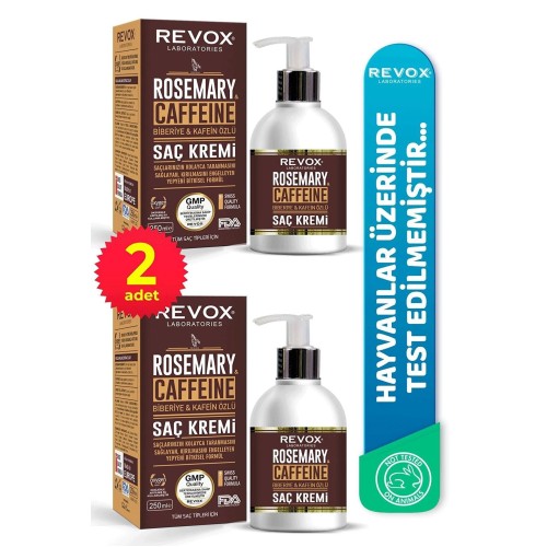 Revox Biberiye ve Caffein Özlü Saç Kremi 250 ml x 2 Adet