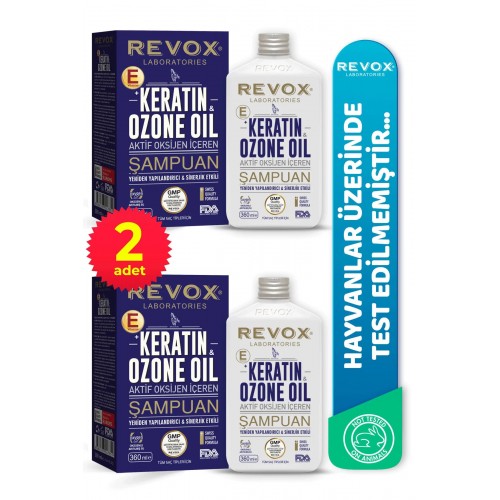 Revox Keratin & Ozon Oil Aktif Oksijenli Saç Bakım Şampuanı x 2 Adet