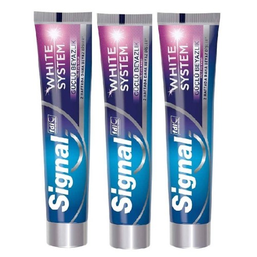 Signal White System Güçlü Beyazlık Diş Macunu 75 ml x 3 Adet