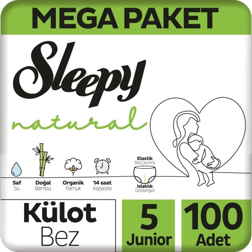Sleepy Natural Külot Bez Mega Paket Junior 5 No 100 lü