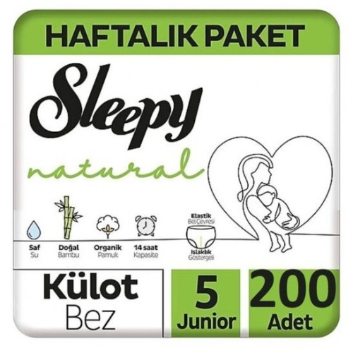 Sleepy Natural Külot Bez Mega Paket Junior 5 No 100 lü x 2 Adet